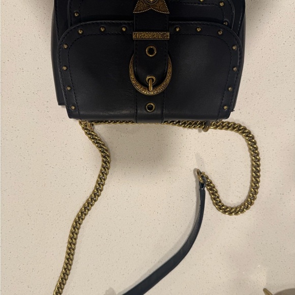 Black and Gold Studded Women's Bag - Picture 7 of 12
